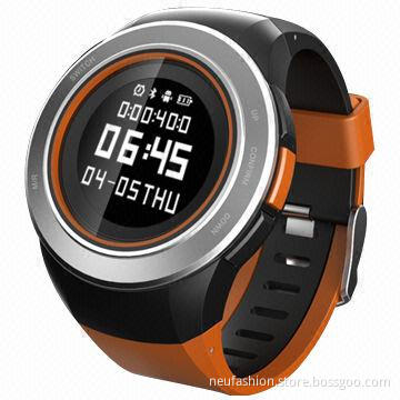 Wristwatch with Pedometer, Heart Rate, Chronograph Functions, Bluetooth V2.1, Caller ID, SMS Display